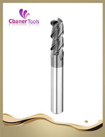 HRC45 3 Seruling Carbide Lapangan End Mills Dengan TiAlN Coating