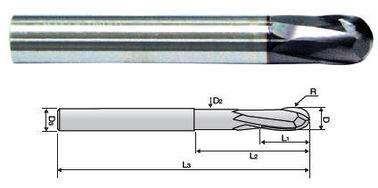 Solid Carbide Bola Nose End Mill