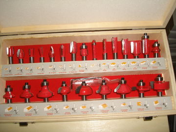 TC-024A Tangan Router Machine Parts 24PCS TCT Router Bit Set Untuk Woodworking