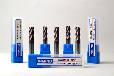 Alat Cutting HRC50 High Precision Penggilingan Empat Flute Lapangan Standard End Mill Tungsten