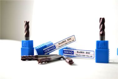 Alat Cutting HRC50 High Precision Penggilingan Empat Flute Lapangan Standard End Mill Tungsten