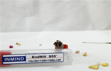 Empat Flute End Mill Cutter Solid Carbide Long Neck End Mills Standard Type HRC55