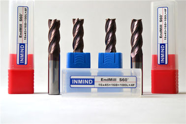 Tinggi Pakan Kustom Lapangan End Mill CNC High Precision Carbide Cutting Tools HRC60