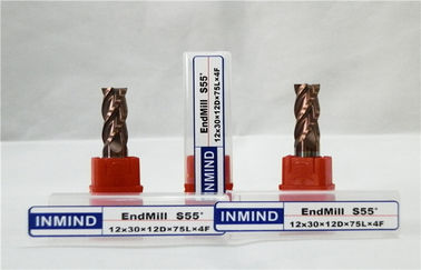 Empat Flute Long Reach Solid Carbide End Mills datar Endmill Dengan Kinerja Tinggi