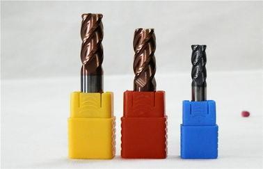 TiAlN Dilapisi Pojok Radius Banteng Hidung End Mill Cutter, Standard Panjang, Pojok Radius