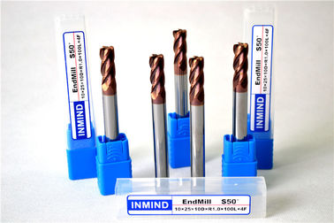 Extra Long CNC Pojok Radius End Mill 4 Flute Solid Carbide Cutting Tools