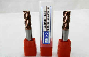 Mengurangi Shank Standard Radius Milling Cutter End Mill, High Performance, HRC55