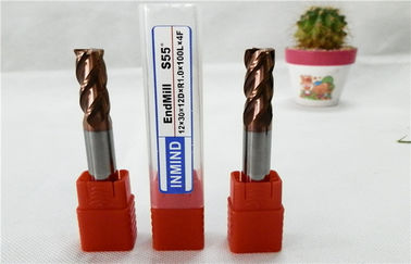 Mengurangi Shank Standard Radius Milling Cutter End Mill, High Performance, HRC55