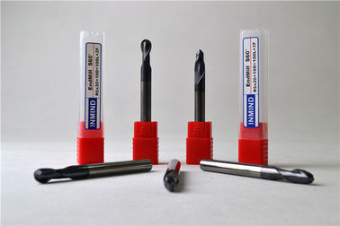 Panjang Shank Carbide Micro End Mills untuk Stainless steel / Bola Hidung End Mill
