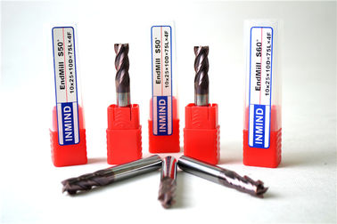 Kustom padat karbida Micro End Mills Panjang Shank Dilapisi Cutting Alat
