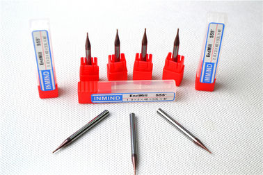 Dua seruling HRC60 Micro End Mills Micro Ukuran HRC55 Cutter, 0.3mm ke 0.9mm