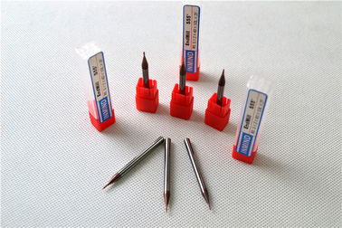 Kecepatan tinggi 2 Flute Bola Hidung Micro End Mills HRC55 Cutter 0.5-0.6um