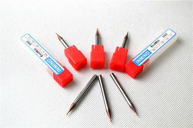 Kustom padat karbida Micro End Mills TiAlN dilapisi Bola Nose Endmill 0.3um