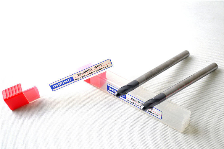 Panjang Shank Carbide Micro End Mills untuk Stainless steel / Bola Hidung End Mill
